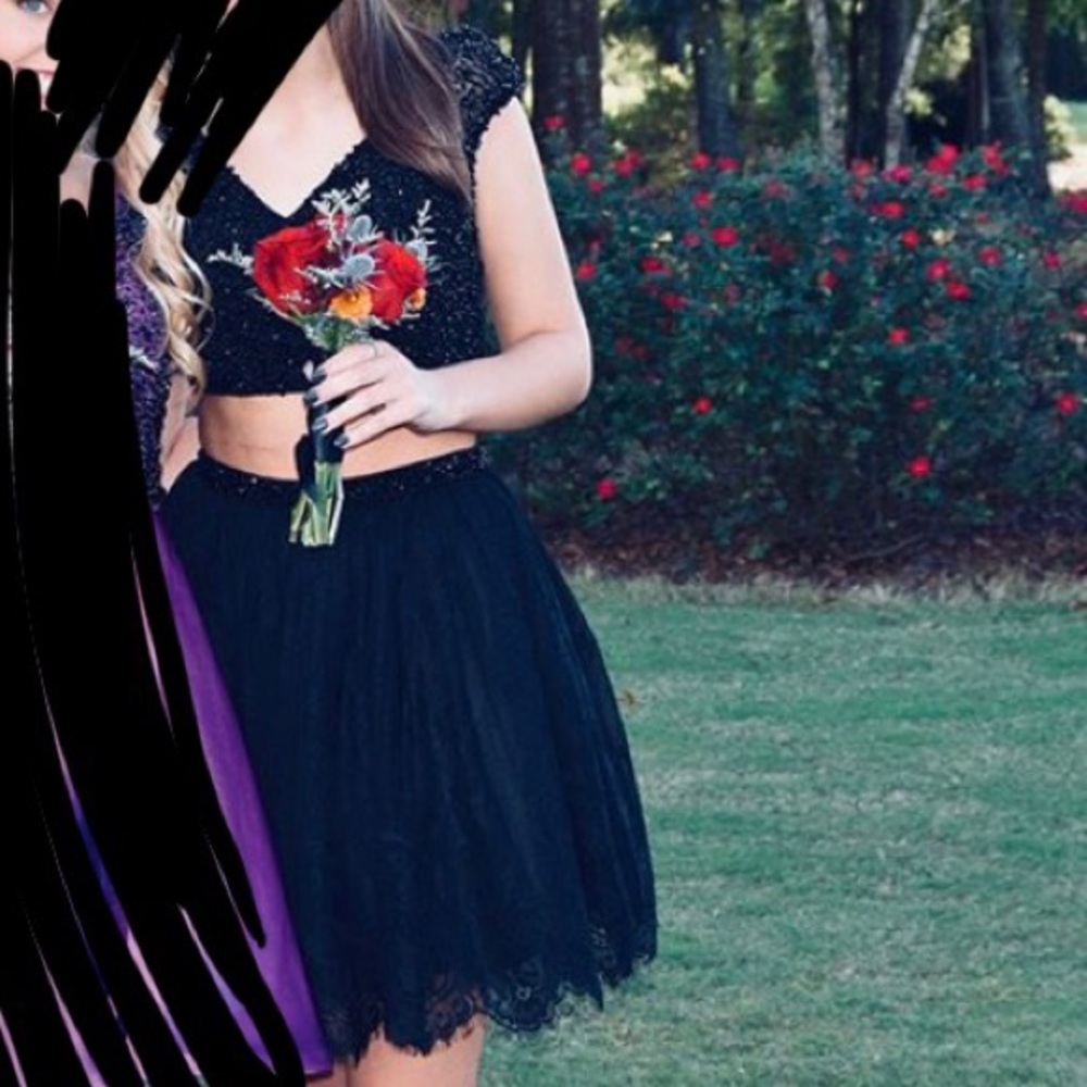 Homecoming Sherri Hill black 2-piece dress